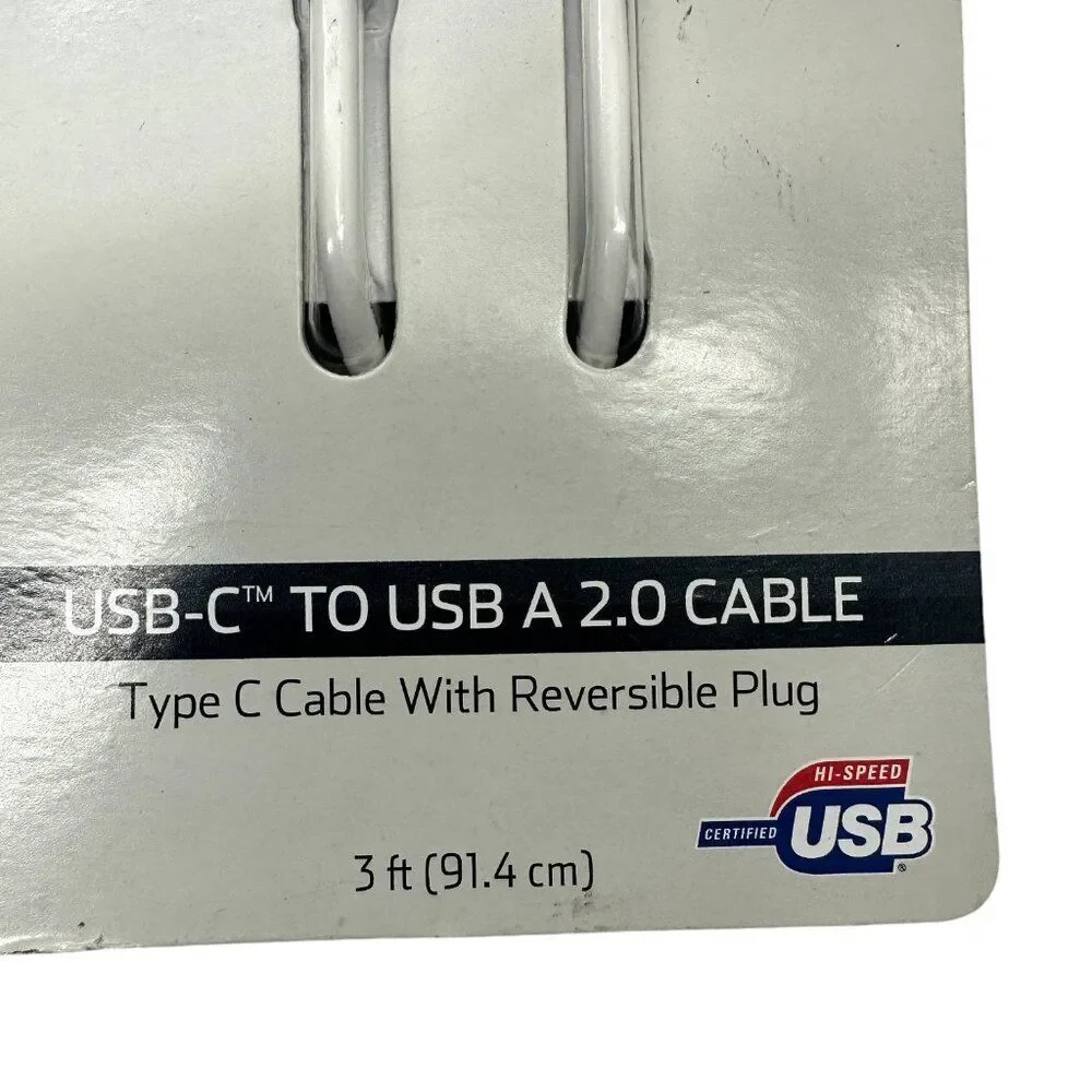 Onn USB-C to USB 2.0 Cable (3 ft)